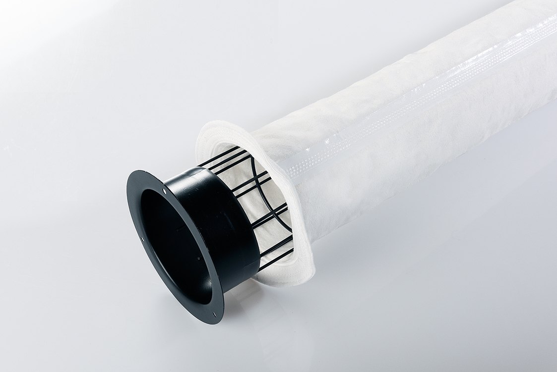 feltro di  PTFE con cuciture ZERO EMISSION rivestite con nastro di PTFE, guarnizione superiore a flangia